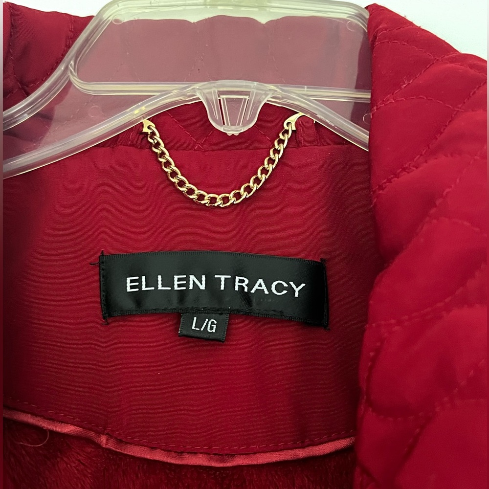 Ellen Tracy Mid Length Jacket Ruby Red - image 6